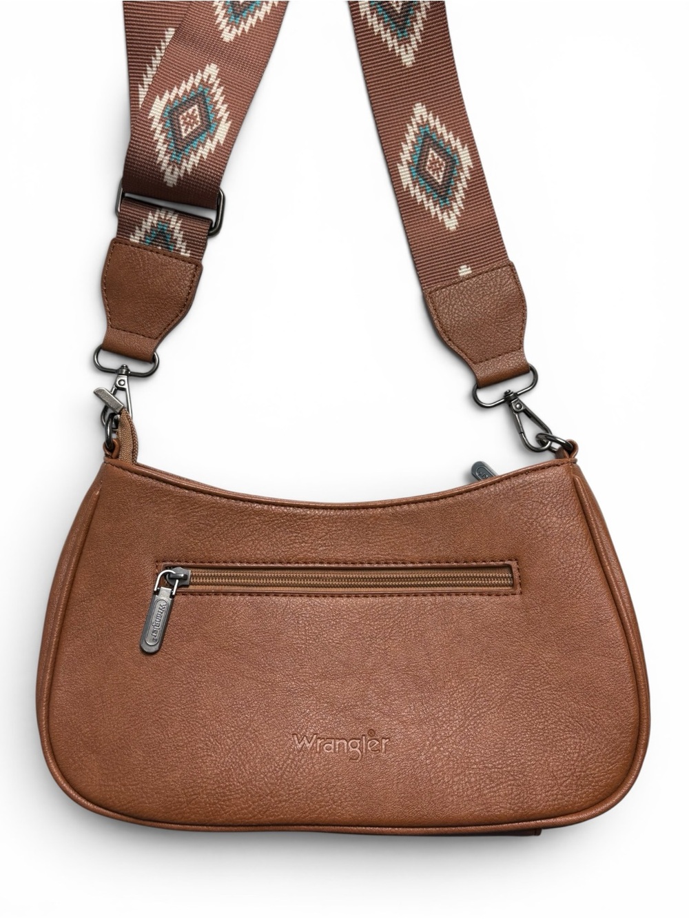 Wrangler Aztec Southwestern Crossbody Shoulder Bag Tan EUC Like New - Picture 5 of 13
